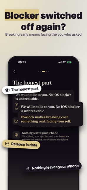 Vowlock: Breaking costs something: you, on camera, asking you not to