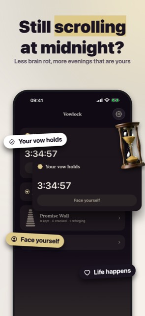 Vowlock: Seal a vow, and block apps for as long as it runs